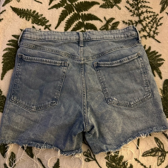 Old Navy Light Blue Distressed Jean Shorts - Picture 2 of 3